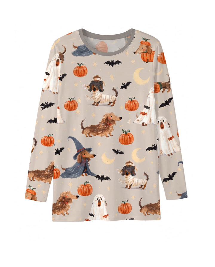 Spooky Dachshund Halloween Night Bamboo Men's Pajama Set