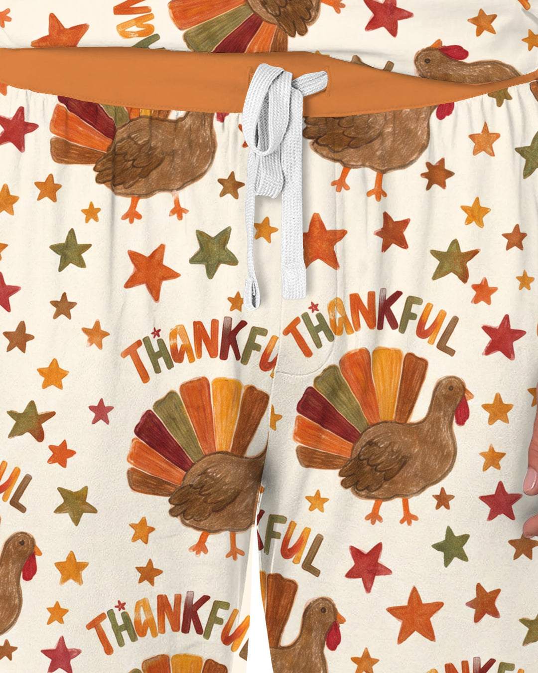 Thankful Turkey Autumn Stars Bamboo Men's Pajama Set