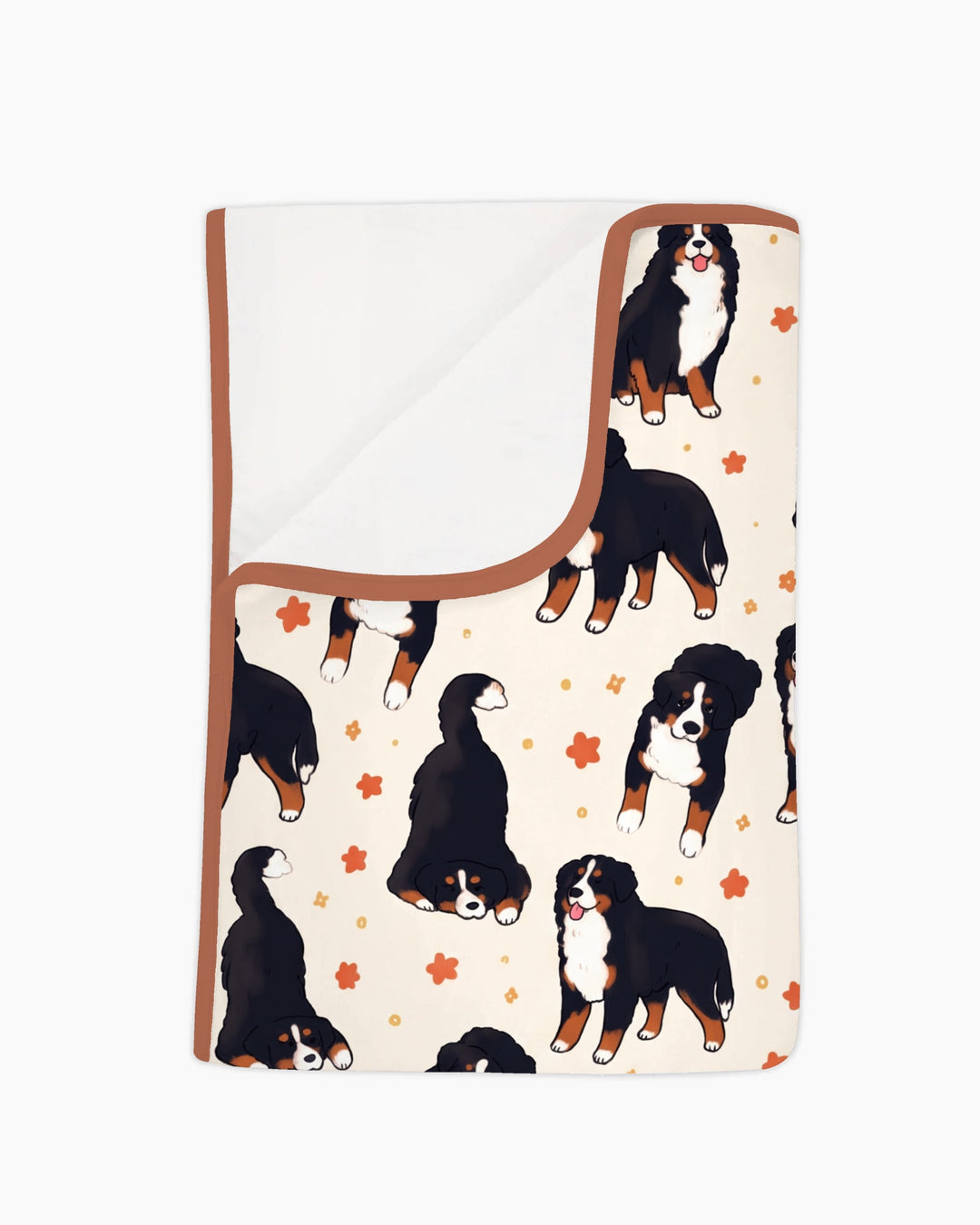 Playful Bernese Mountain Dog Moments Bamboo Blanket