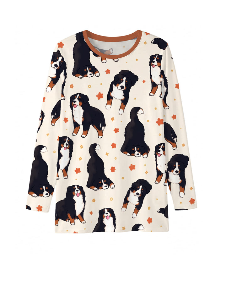 Playful Bernese Mountain Dog Moments Bamboo Men's Pajama Set