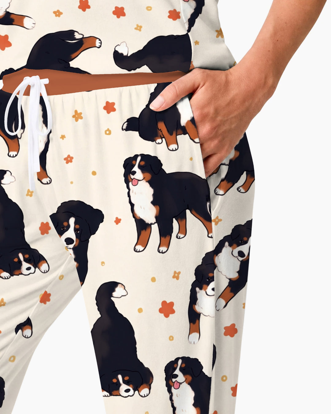 Playful Bernese Mountain Dog Moments Bamboo Women Pajama Set