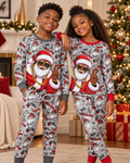 Santa Swag Christmas Bamboo Two Piece Long Sleeve Pajama Set
