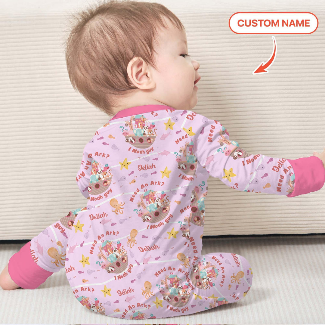 Noah’s Ark Custom Name Girl Convertible Zippy , Noah’s Ark Custom Name Girl Convertible Zippy - 0-3M