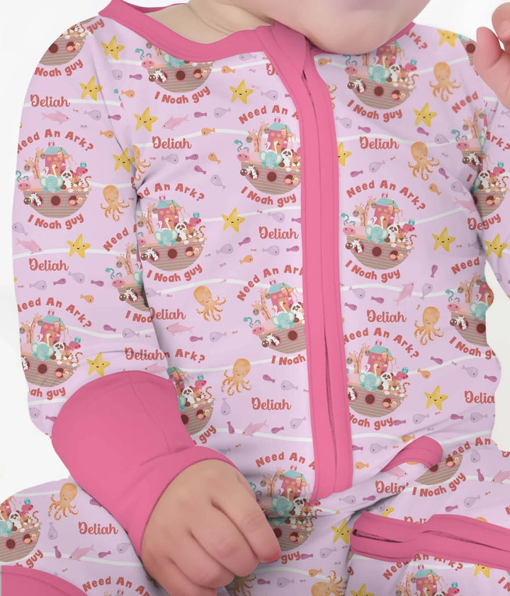 Noah’s Ark Custom Name Girl Convertible Zippy , Noah’s Ark Custom Name Girl Convertible Zippy - 0-3M