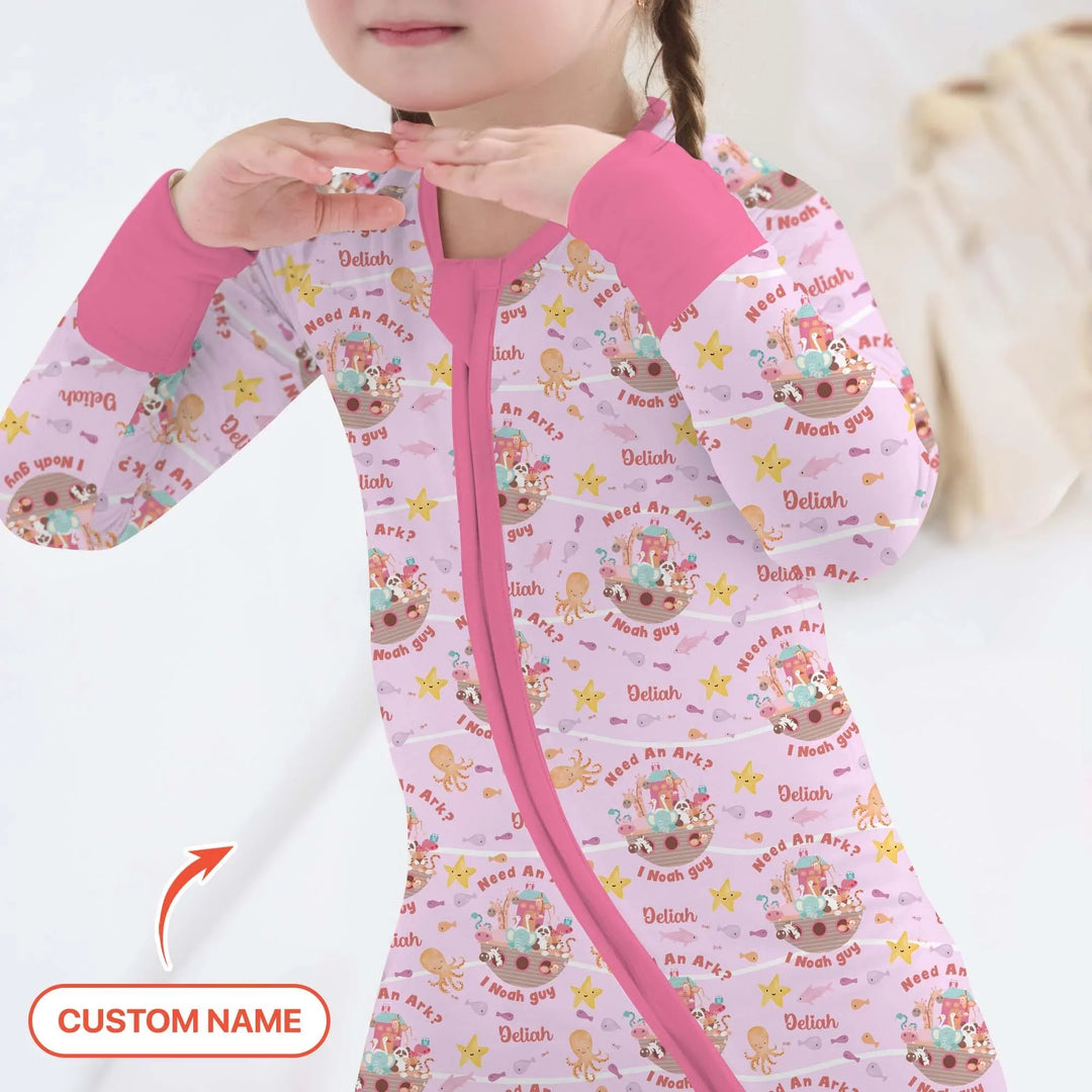 Noah’s Ark Custom Name Girl Convertible Zippy , Noah’s Ark Custom Name Girl Convertible Zippy - 0-3M