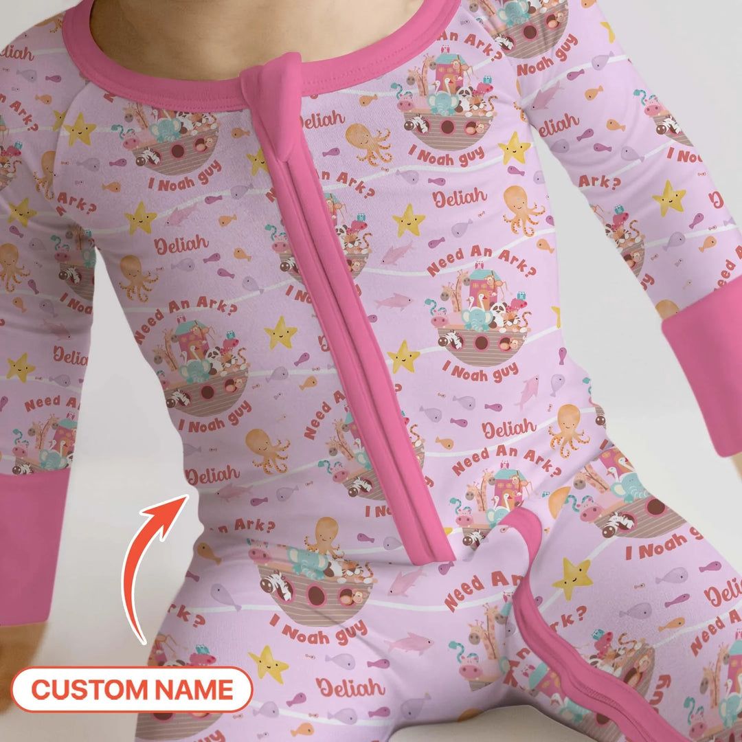 Noah’s Ark Custom Name Girl Convertible Zippy , Noah’s Ark Custom Name Girl Convertible Zippy - 0-3M
