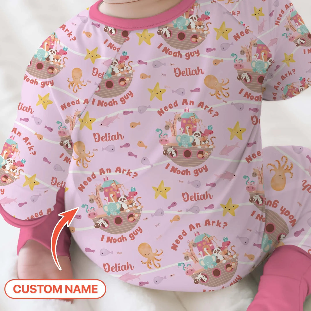 Noah’s Ark Custom Name Girl Convertible Zippy , Noah’s Ark Custom Name Girl Convertible Zippy - 0-3M