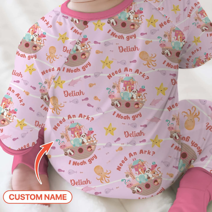 Noah’s Ark Custom Name Girl Convertible Zippy , Noah’s Ark Custom Name Girl Convertible Zippy - 0-3M