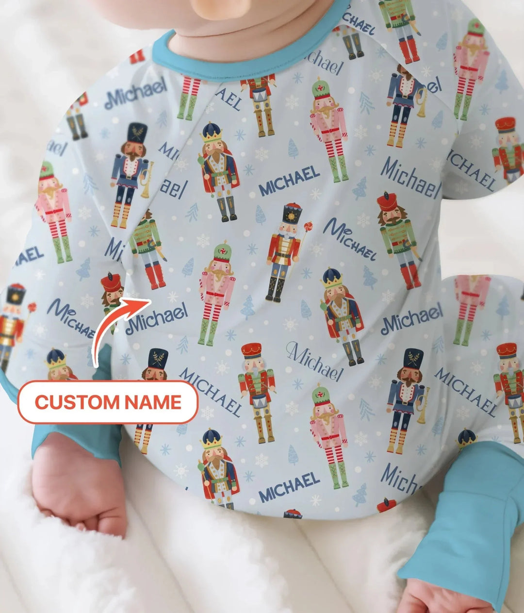 Nutcracker Parade Custom Name Boy Convertible Zippy , Nutcracker Parade Custom Name Boy Convertible Zippy - 0-3M