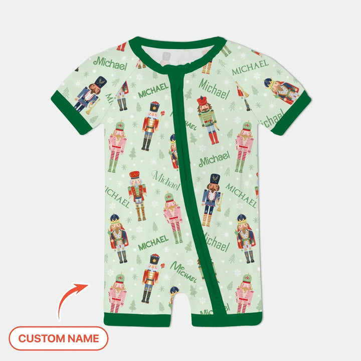 Nutcracker Parade Custom Name Boy Shorty Zippy , Nutcracker Parade Custom Name Boy Shorty Zippy - 0-3M