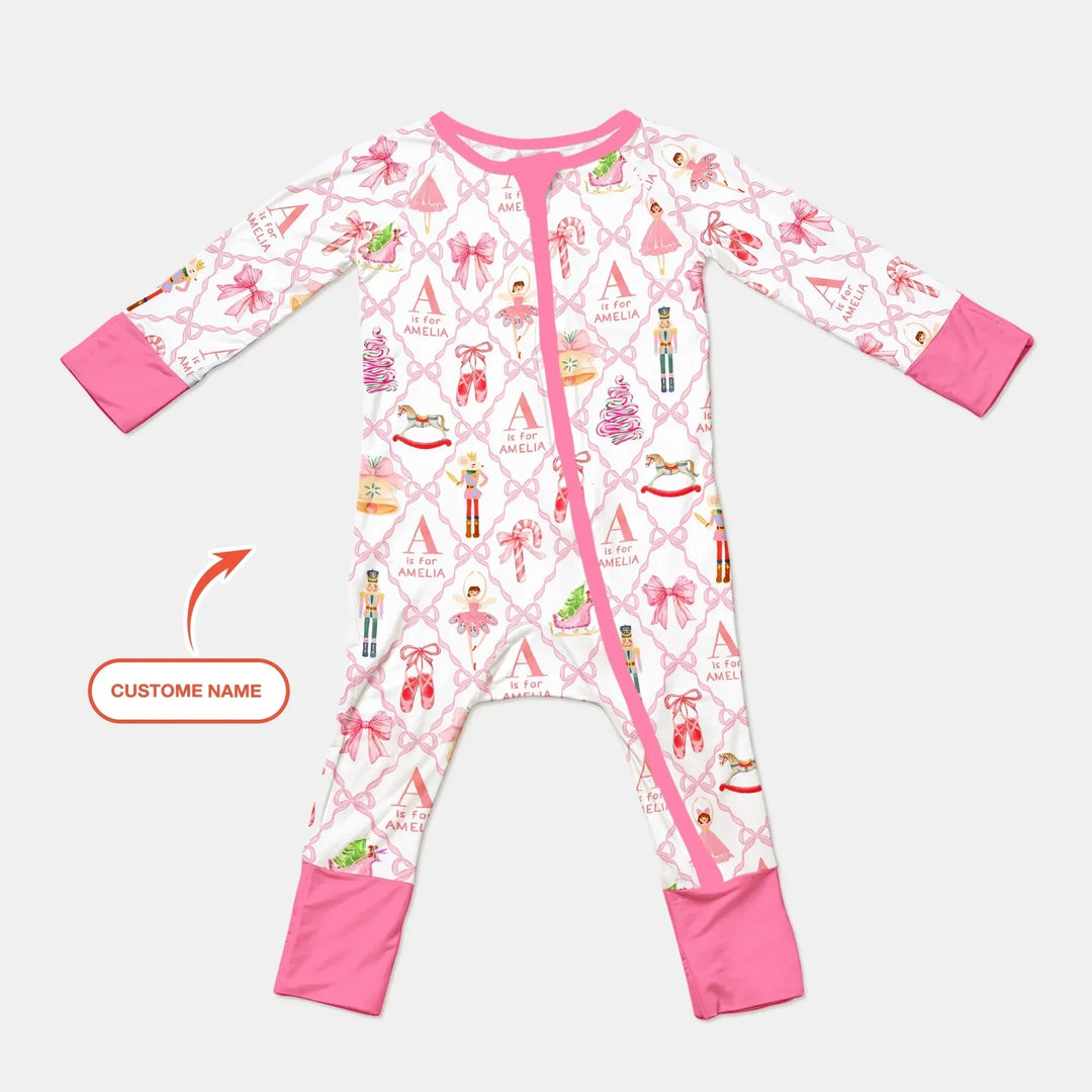 Nutcracker Sweet Dreams Custom Name Convertible Zippy , Nutcracker Sweet Dreams Custom Name Convertible Zippy - 0-3M