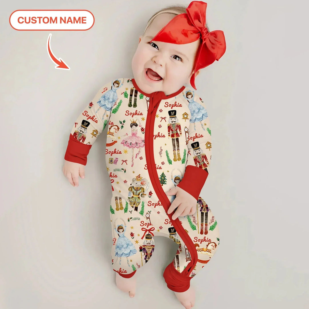 Nutcracker’s Christmas Dream Custom Name Convertible Zippy , Nutcracker’s Christmas Dream Custom Name Convertible Zippy - 0-3M