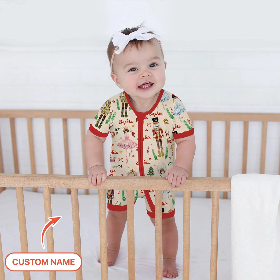 Nutcracker’s Christmas Dream Custom Name Shorty Zippy , Nutcracker’s Christmas Dream Custom Name Shorty Zippy - 0-3M