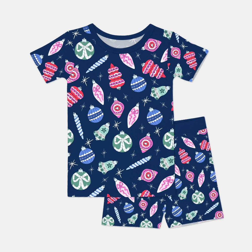 Ornaments Party Two Piece Short Sleeve Shorts Pajama Set , Ornaments Party Two Piece Short Sleeve Shorts Pajama Set - 12-18M