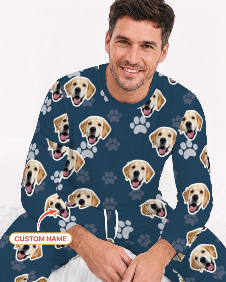 Personalized Dog & Cat Photo Bamboo Men's Pajama Set