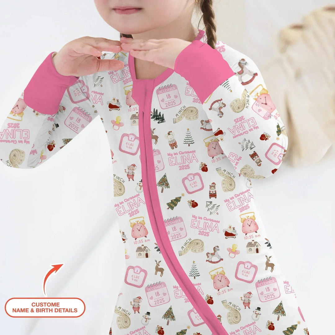 Personalized Baby's First Christmas Convertible Zippy , Personalized Baby's First Christmas Convertible Zippy - 0-3M