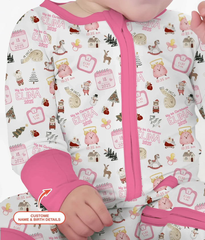 Personalized Baby's First Christmas Convertible Zippy , Personalized Baby's First Christmas Convertible Zippy - 0-3M