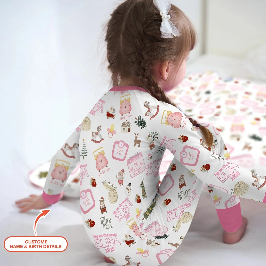 Personalized Baby's First Christmas Convertible Zippy , Personalized Baby's First Christmas Convertible Zippy - 0-3M
