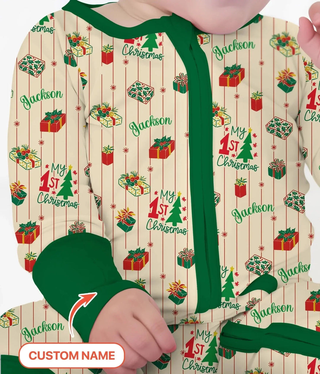 Personalized Our First Christmas Convertible Zippy , Personalized Our First Christmas Convertible Zippy - 0-3M