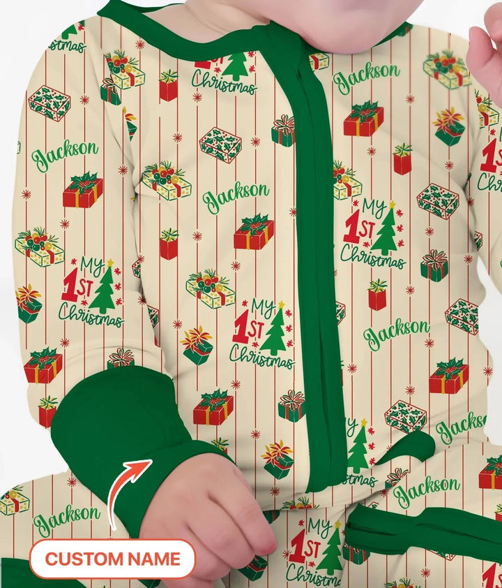 Personalized Our First Christmas Convertible Zippy , Personalized Our First Christmas Convertible Zippy - 0-3M