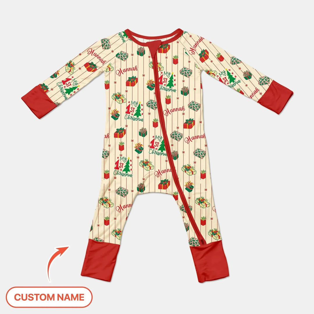Personalized Our First Christmas Convertible Zippy , Personalized Our First Christmas Convertible Zippy - 0-3M