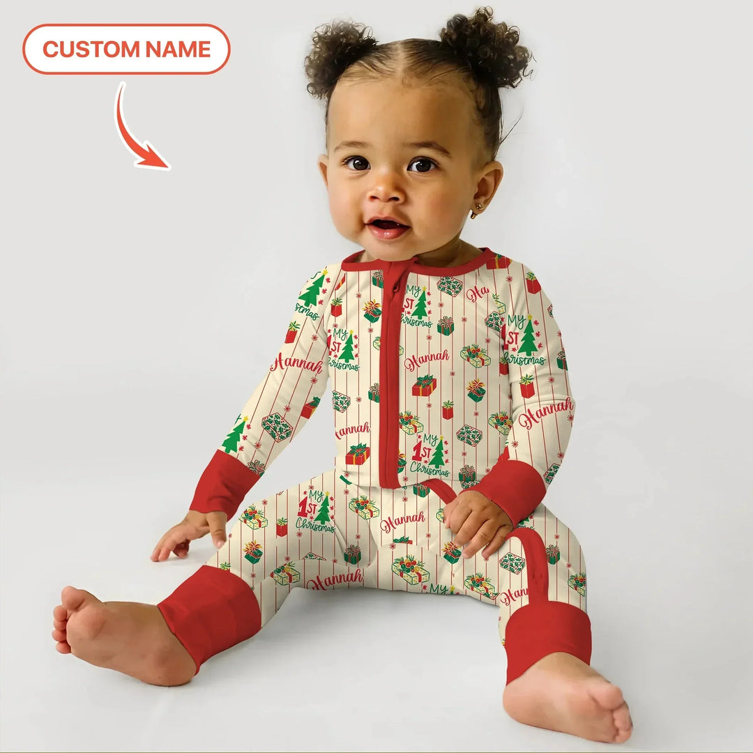 Personalized Our First Christmas Convertible Zippy , Personalized Our First Christmas Convertible Zippy - 0-3M
