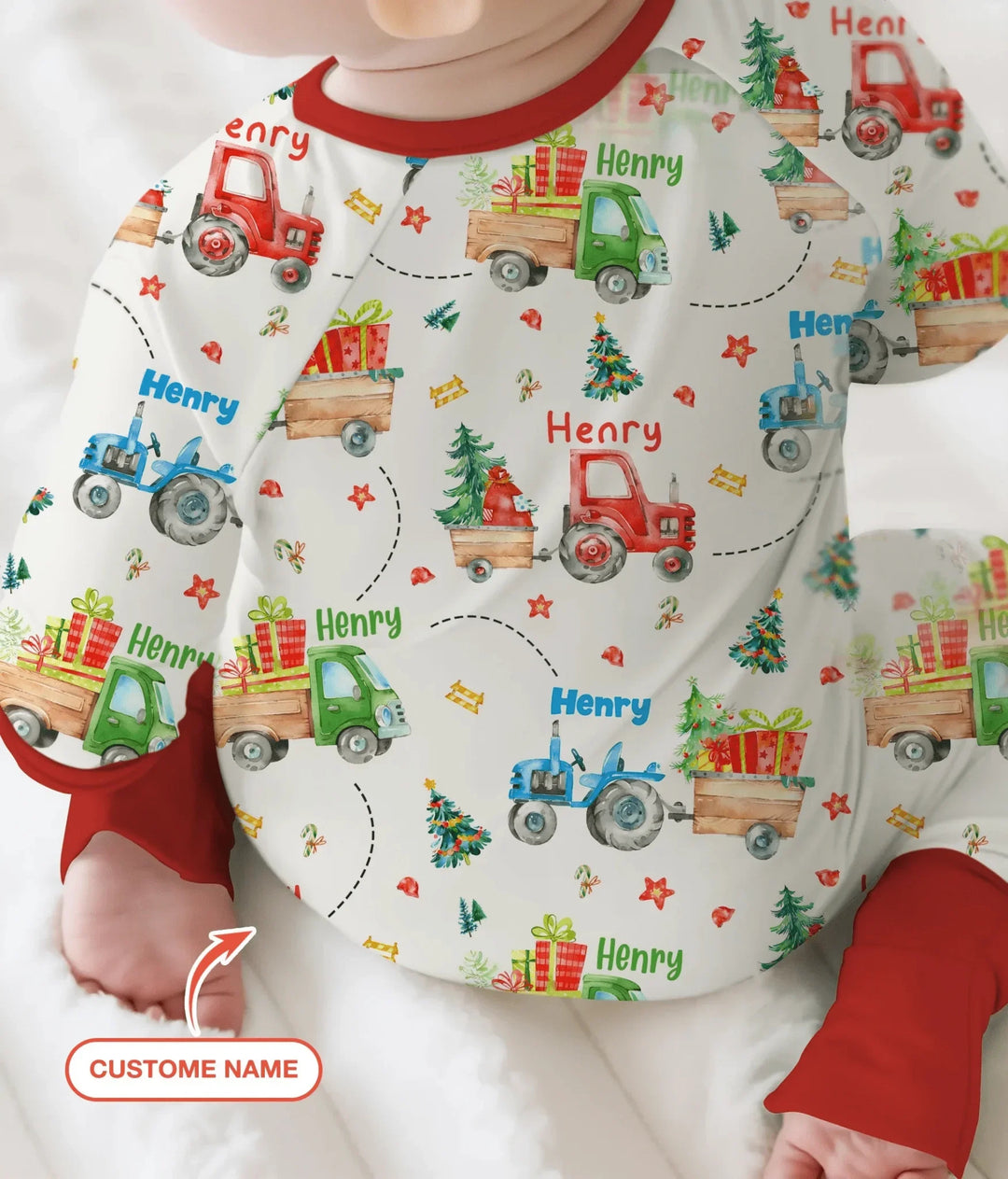 Personalized Santa's Little Builders Convertible Zippy , Personalized Santa's Little Builders Convertible Zippy - 0-3M