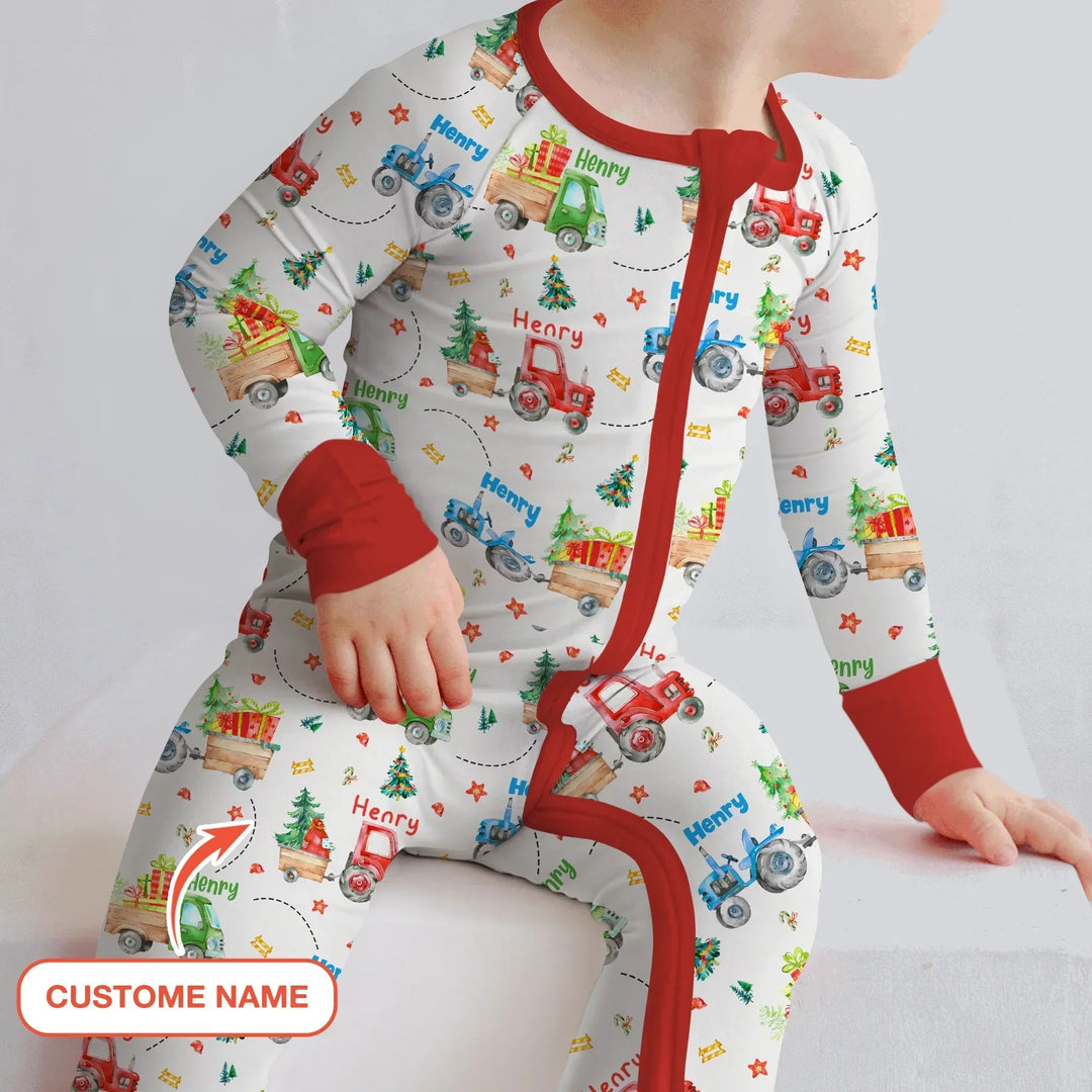 Personalized Santa's Little Builders Convertible Zippy , Personalized Santa's Little Builders Convertible Zippy - 0-3M