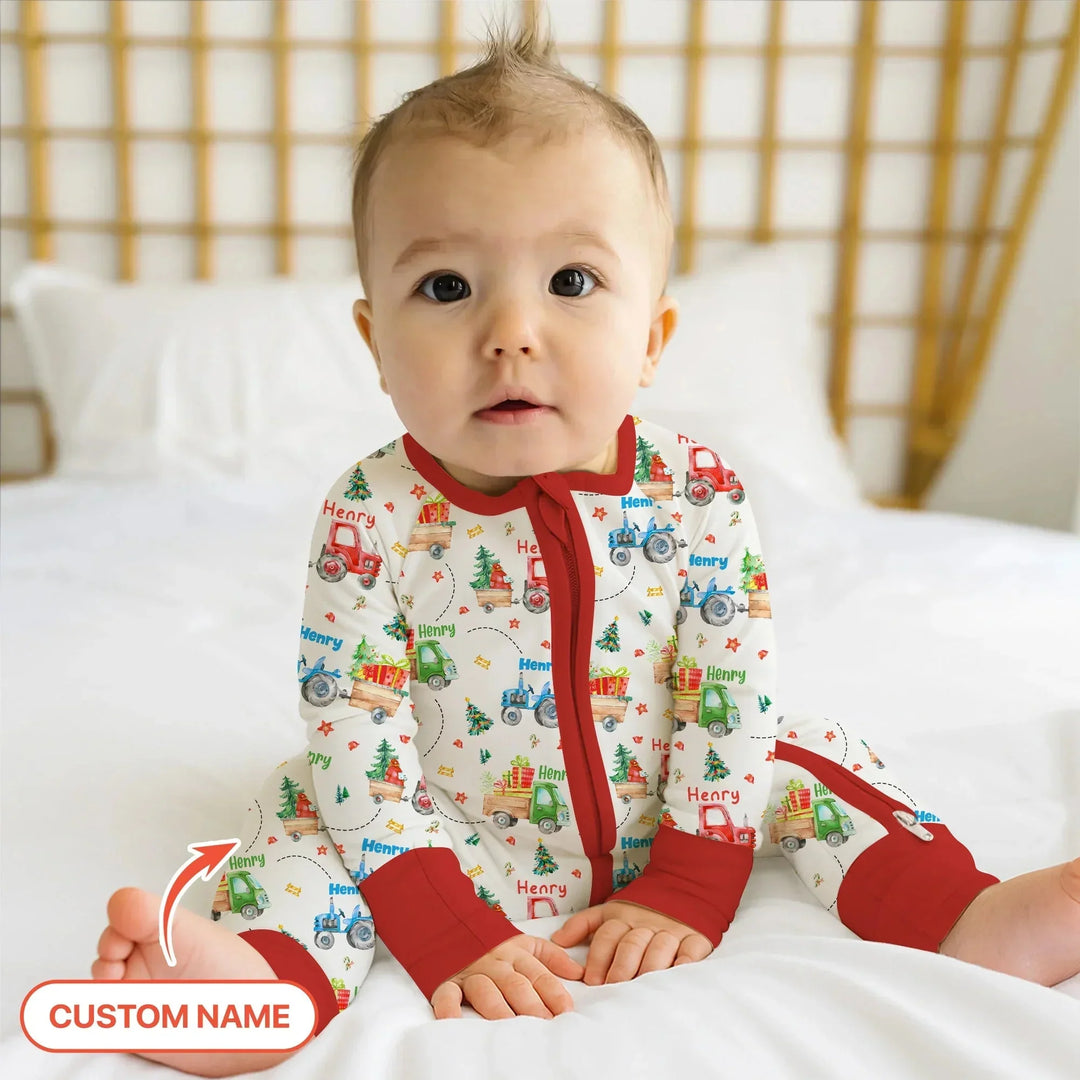 Personalized Santa's Little Builders Convertible Zippy , Personalized Santa's Little Builders Convertible Zippy - 0-3M