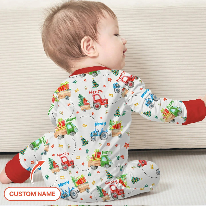 Personalized Santa's Little Builders Convertible Zippy , Personalized Santa's Little Builders Convertible Zippy - 0-3M