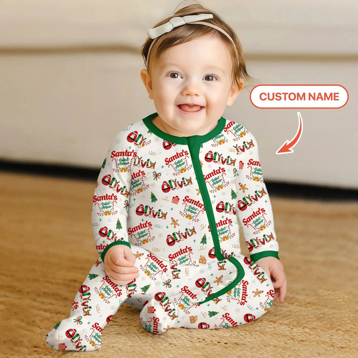 Personalized Santa's Little Helper Convertible Zippy , Personalized Santa's Little Helper Convertible Zippy - 0-3M