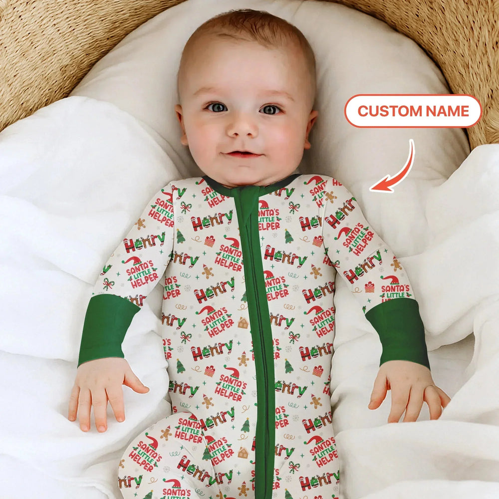 Personalized Santa's Little Helper Convertible Zippy , Personalized Santa's Little Helper Convertible Zippy - 0-3M