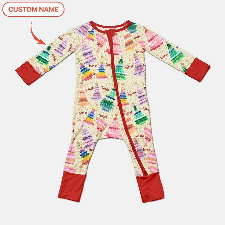Personalized Twinkle Christmas Trees Convertible Zippy , Personalized Twinkle Christmas Trees Convertible Zippy - 0-3M