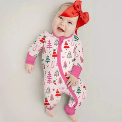 Pink Christmas Tree Farm Convertible Zippy , Pink Christmas Tree Farm Convertible Zippy - 0-3M