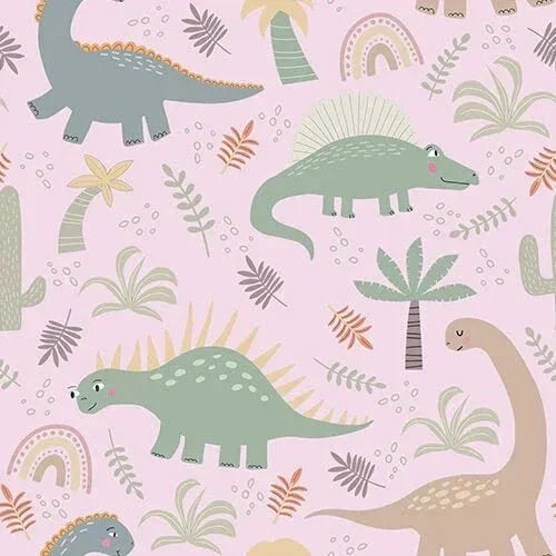 Pink Jurassic Jungle Two Piece Short Sleeve Pajama Set , Pink Jurassic Jungle Two Piece Short Sleeve Pajama Set - 12-18M