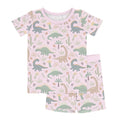 Pink Jurassic Jungle Two Piece Short Sleeve Shorts Pajama Set , Pink Jurassic Jungle Two Piece Short Sleeve Shorts Pajama Set - 12-18M