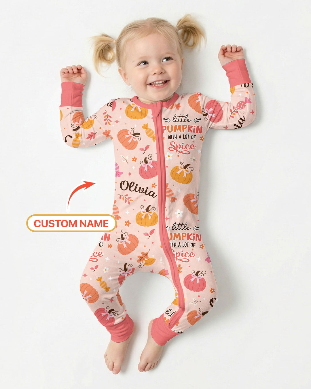 Custom Name Little Pumpkin With A Lot Of Spice Bamboo Convertible Zippy
