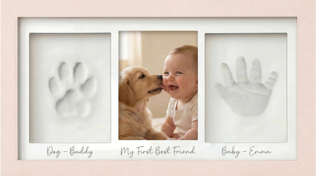 Baby Hand- & Fußabdruck Erinnerungsrahmen Duo