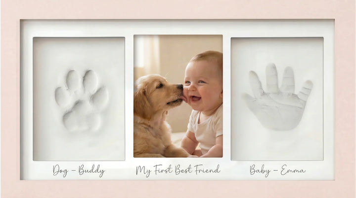 Baby Hand- & Fußabdruck Erinnerungsrahmen Duo