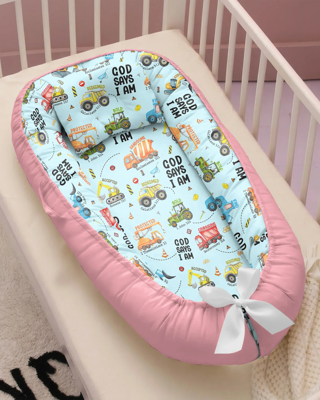 God Says I Am Boy Bambus-Babynestchen