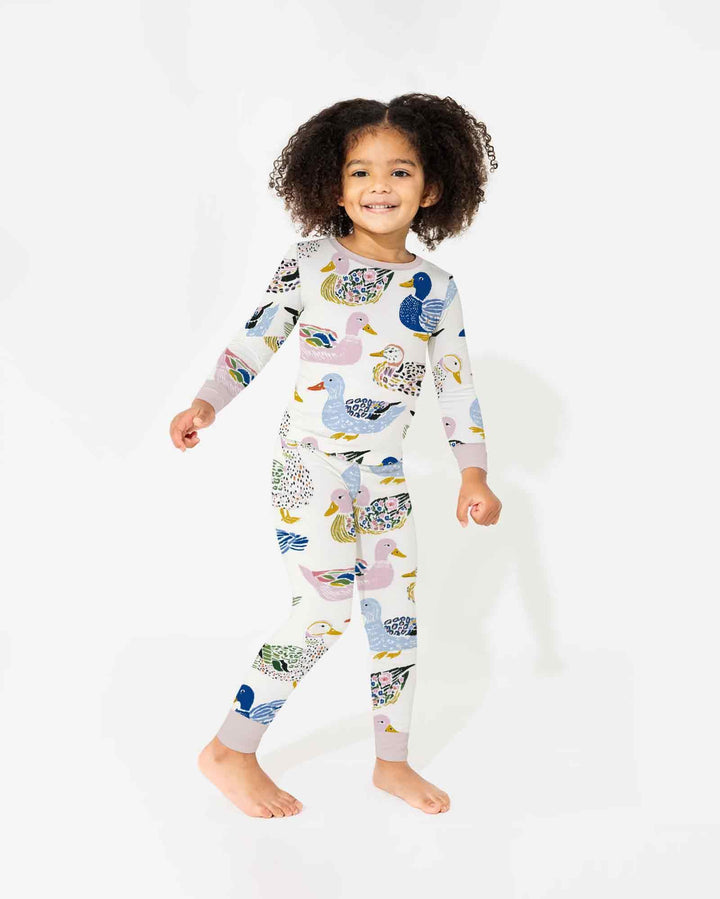 Zweiteiliges Langarm-Pyjama-Set mit Sommerfrüchten