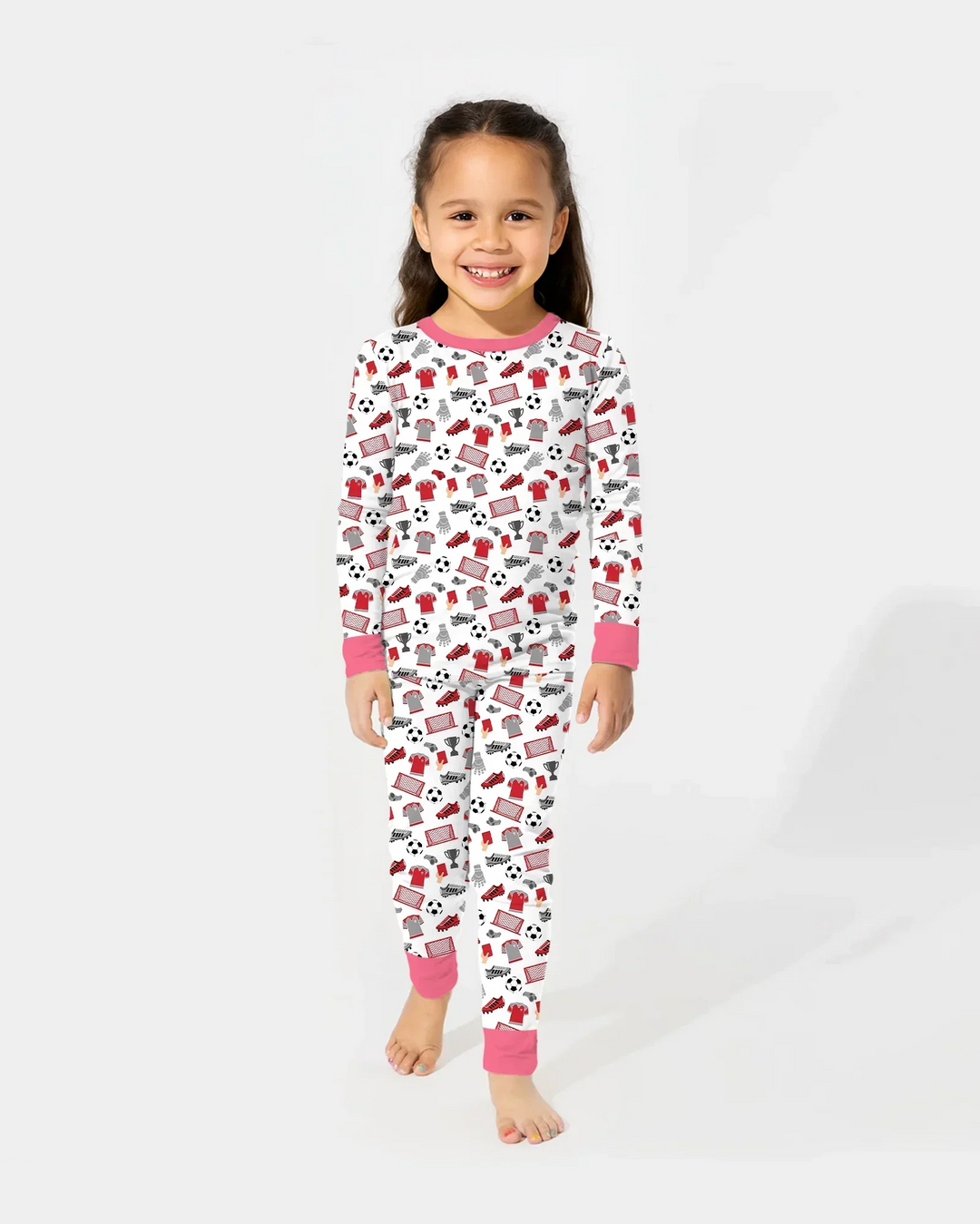 Zweiteiliges Langarm-Pyjama-Set mit Sommerfrüchten