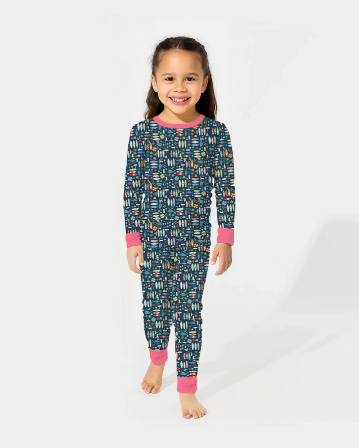 Zweiteiliges Langarm-Pyjama-Set mit Sommerfrüchten