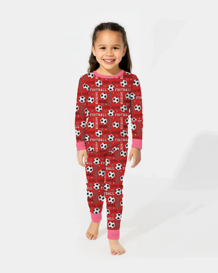 Zweiteiliges Langarm-Pyjama-Set mit Sommerfrüchten