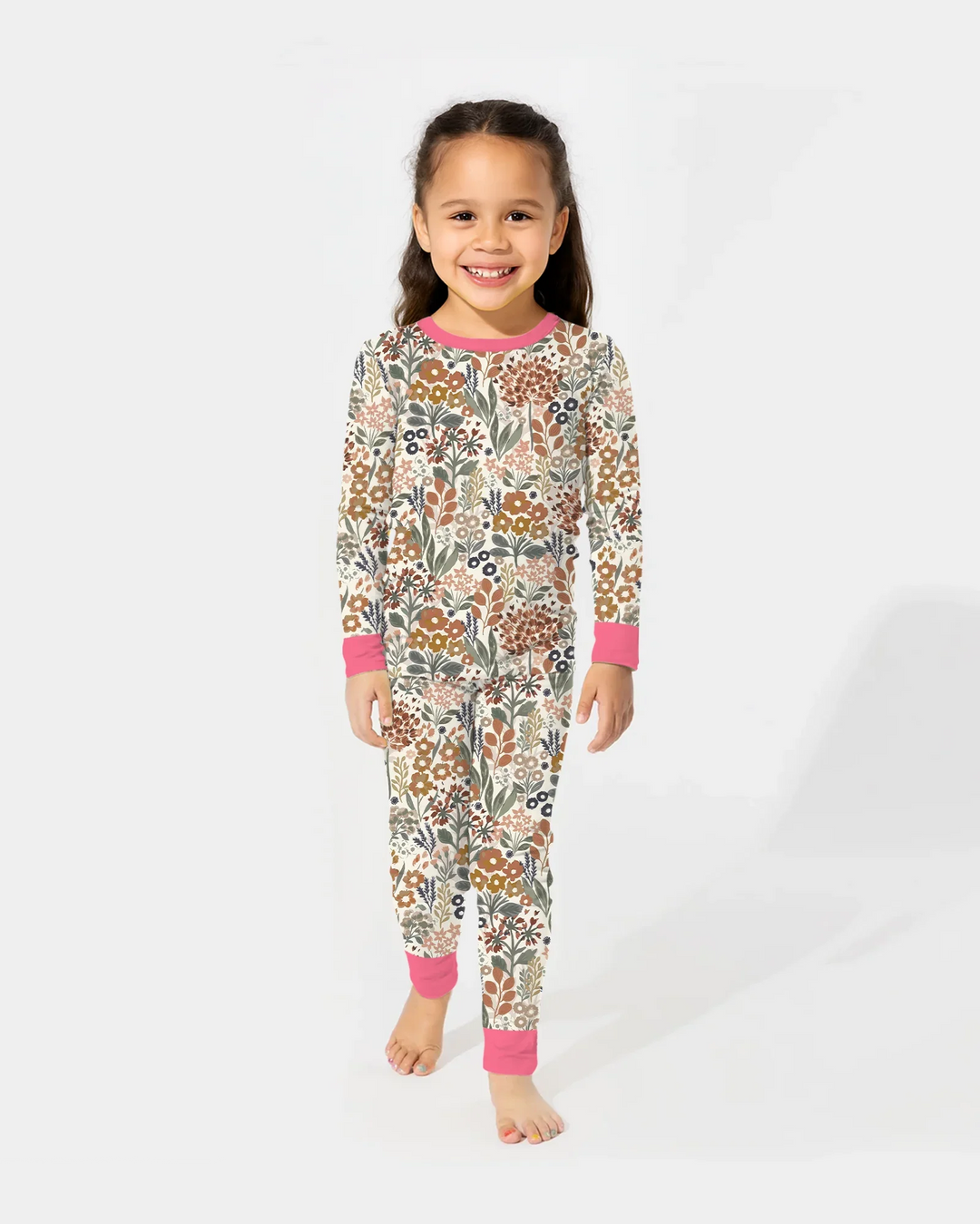 Autumn Meadow Botanicals Bamboo Two Piece Long Sleeve Pajama Set