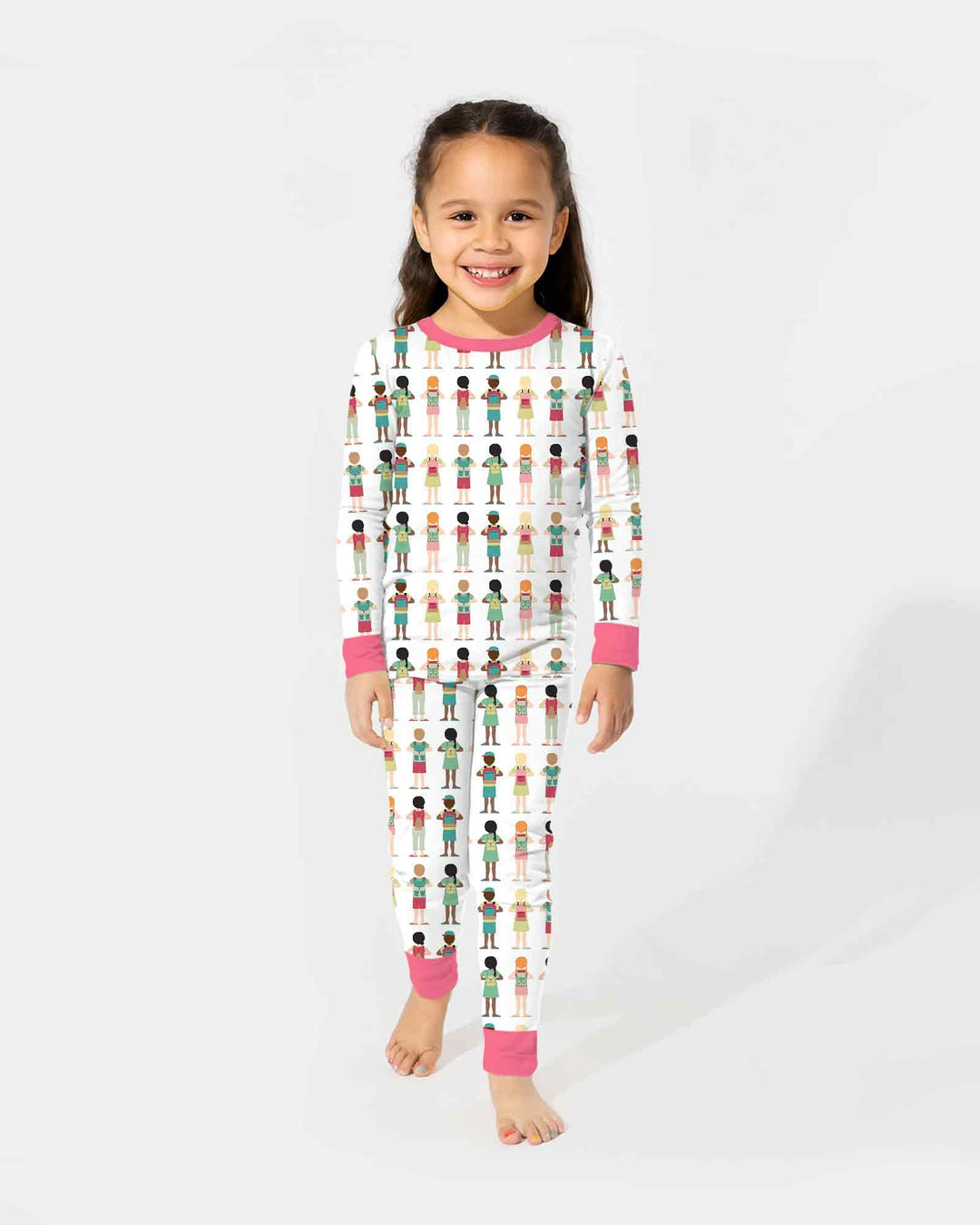 Zweiteiliges Langarm-Pyjama-Set mit Sommerfrüchten