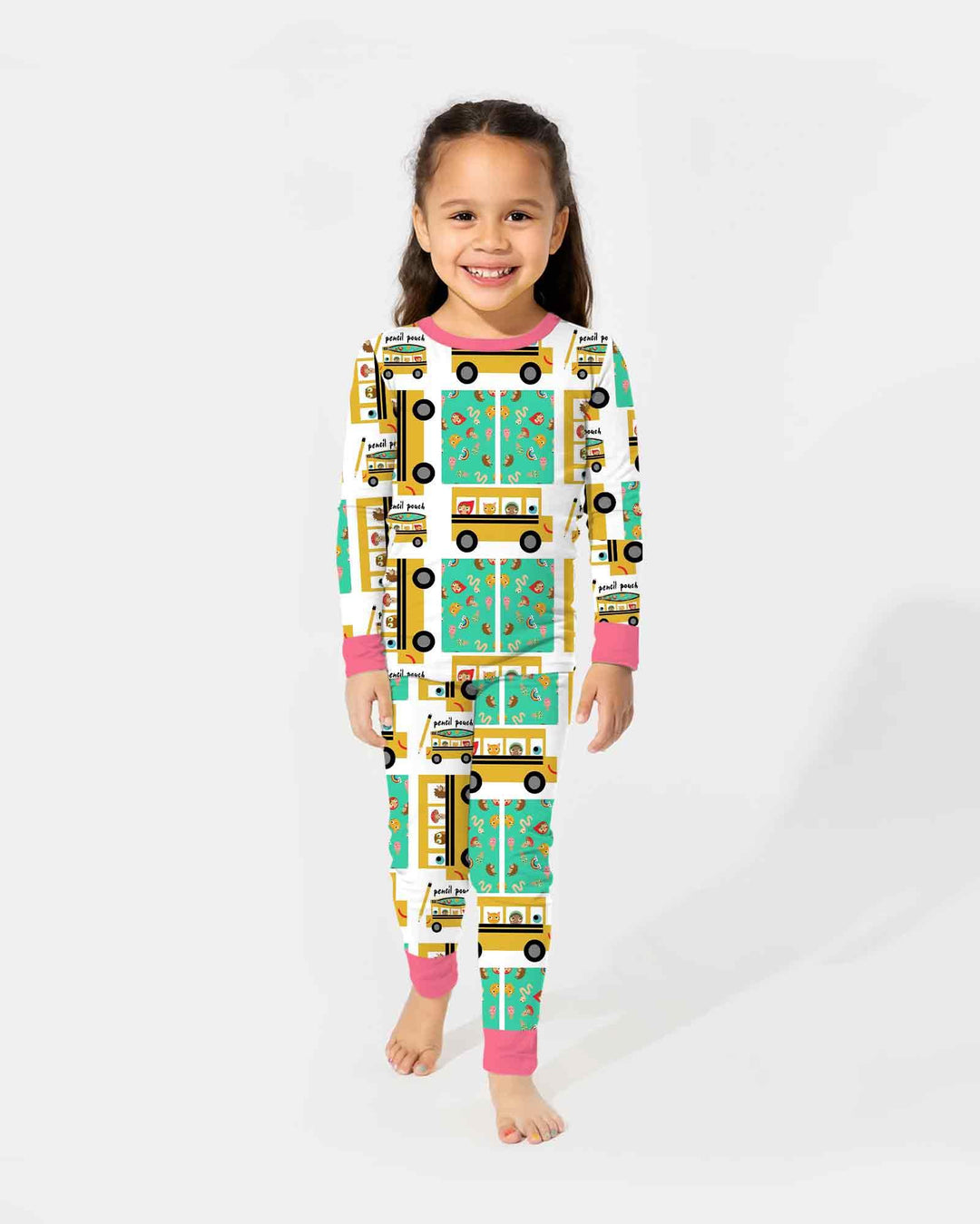 Zweiteiliges Langarm-Pyjama-Set mit Sommerfrüchten