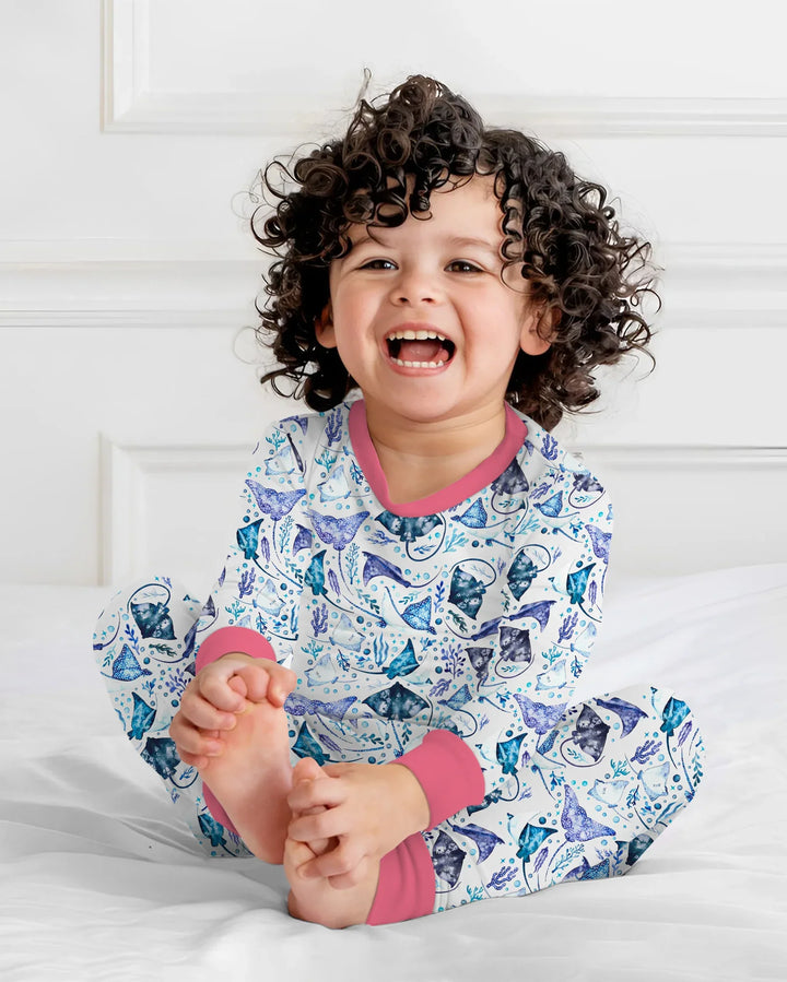 Ocean Dreams Drift Bamboo Two Piece Long Sleeve Pajama Set