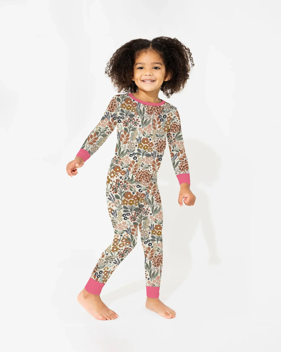 Autumn Meadow Botanicals Bamboo Two Piece Long Sleeve Pajama Set