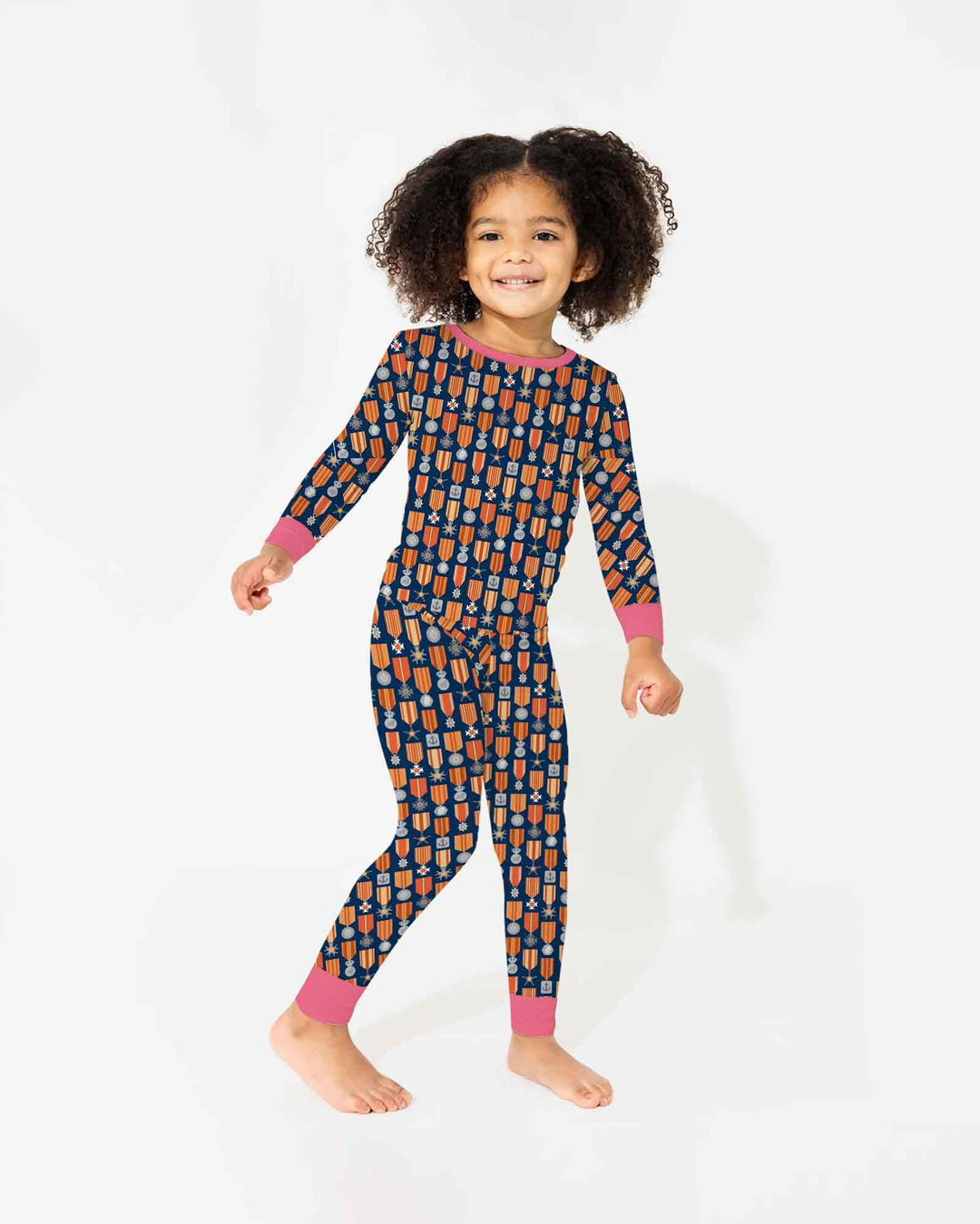 Zweiteiliges Langarm-Pyjama-Set mit Sommerfrüchten